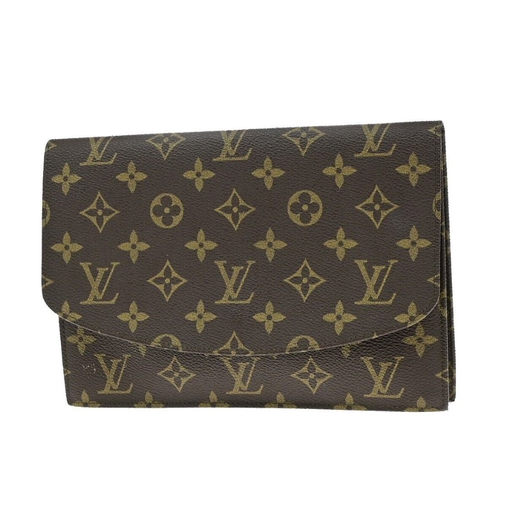 Louis Vuitton Lv Pochette Rabat 23 Clutch Hand Bag Monogram Brown